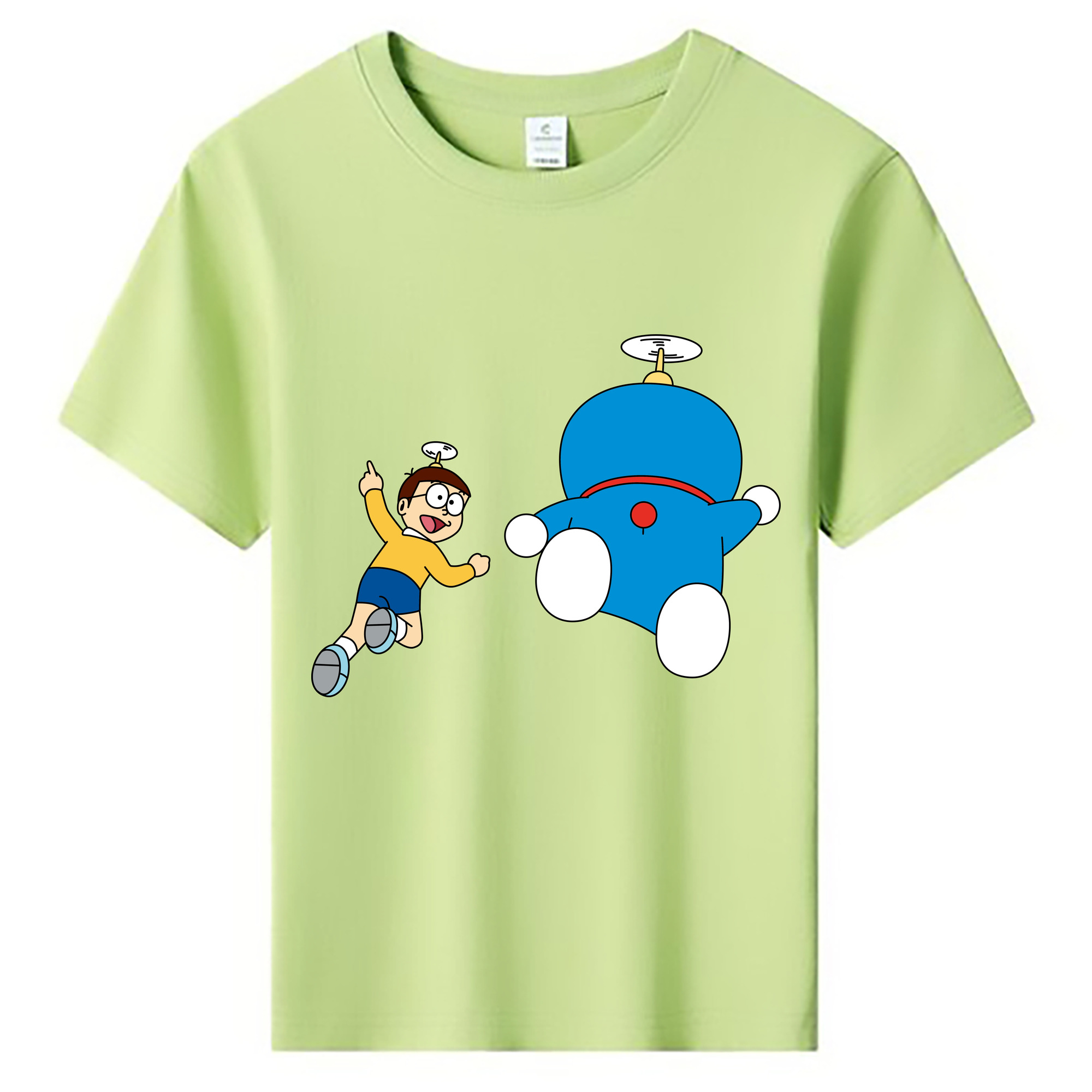 （画像用） ドラえもん 野比 のび太 Doraemon Nobita Nobi 綿100％キッズTシャツ（フロントプリント）